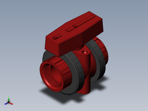 PVC管件-2in BALL VALVE正等轴测缩略图