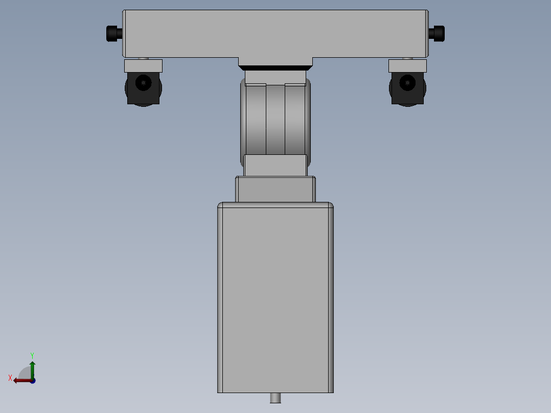 视觉追踪系统机架模型后视图