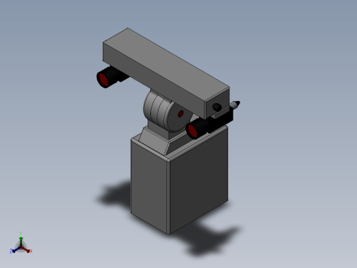 视觉追踪系统机架模型正等轴测缩略图