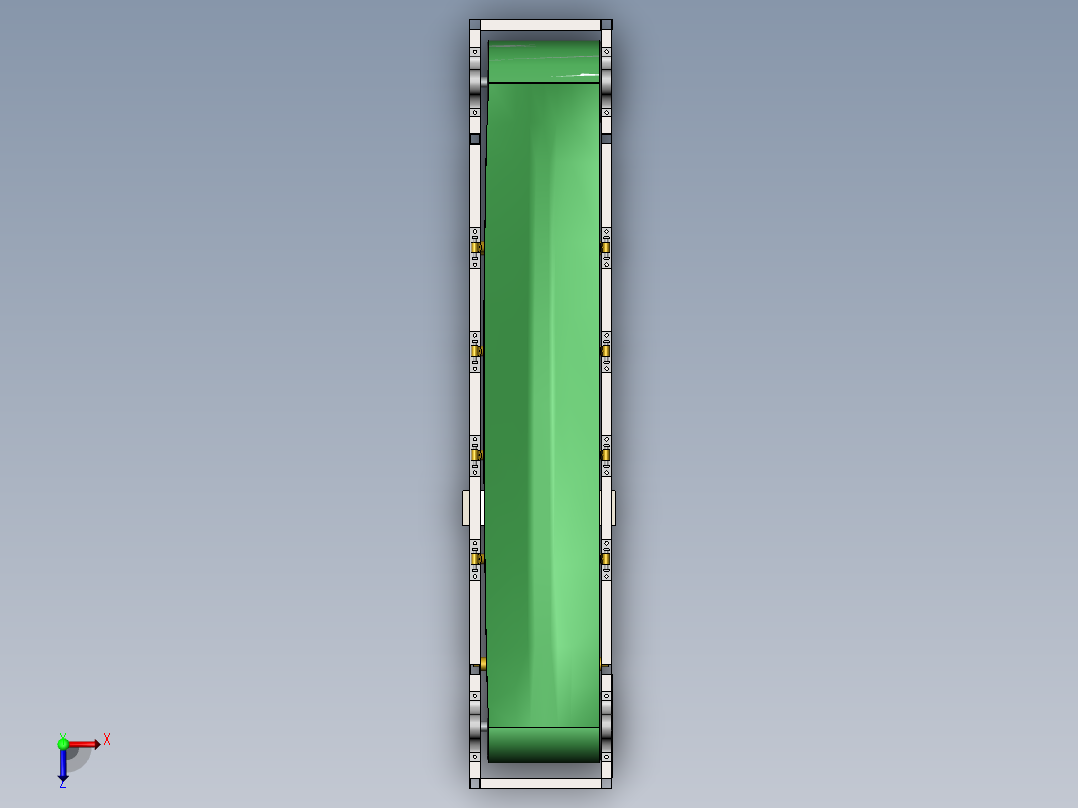 皮带运输机皮带裂纹监测装置俯视图