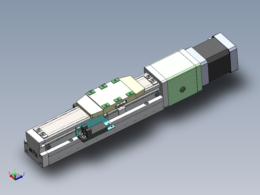 GTH内嵌丝杆全封闭GTH4-BC-42步进主视图