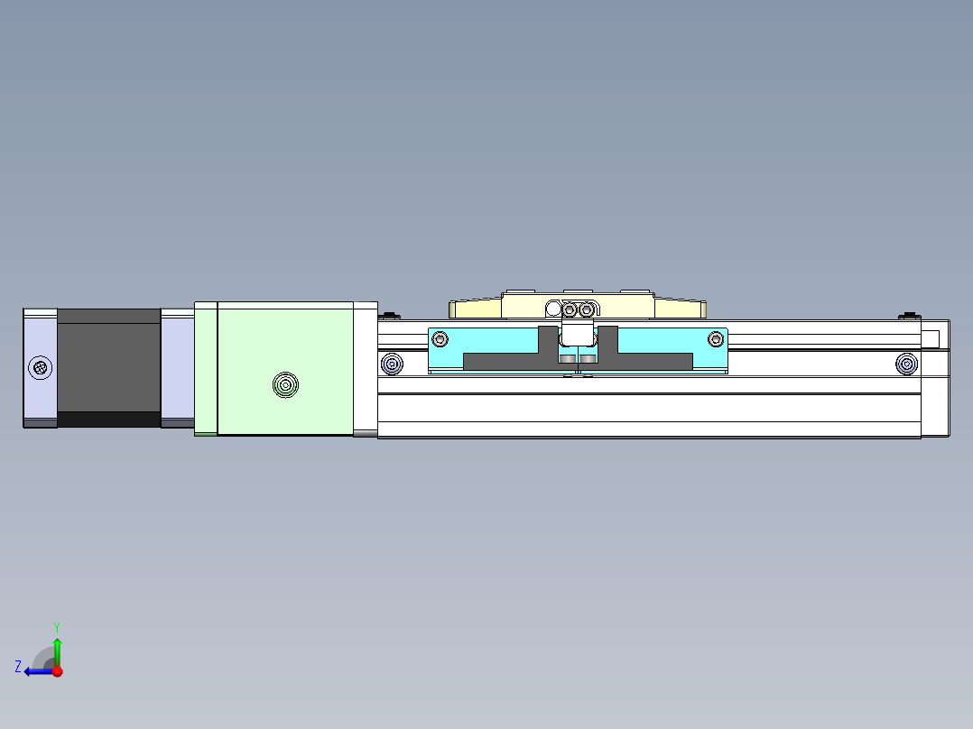 GTH内嵌丝杆全封闭GTH4-BC-42步进右视图