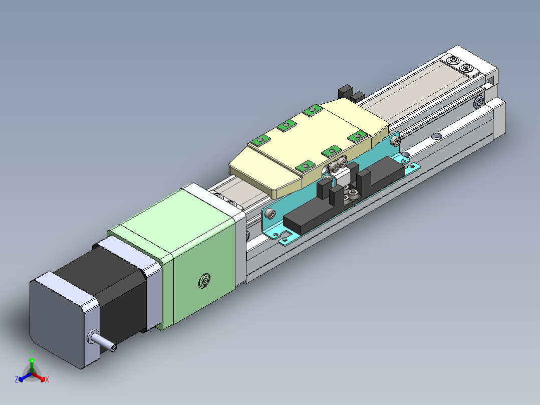 GTH内嵌丝杆全封闭GTH4-BC-42步进正等轴测图