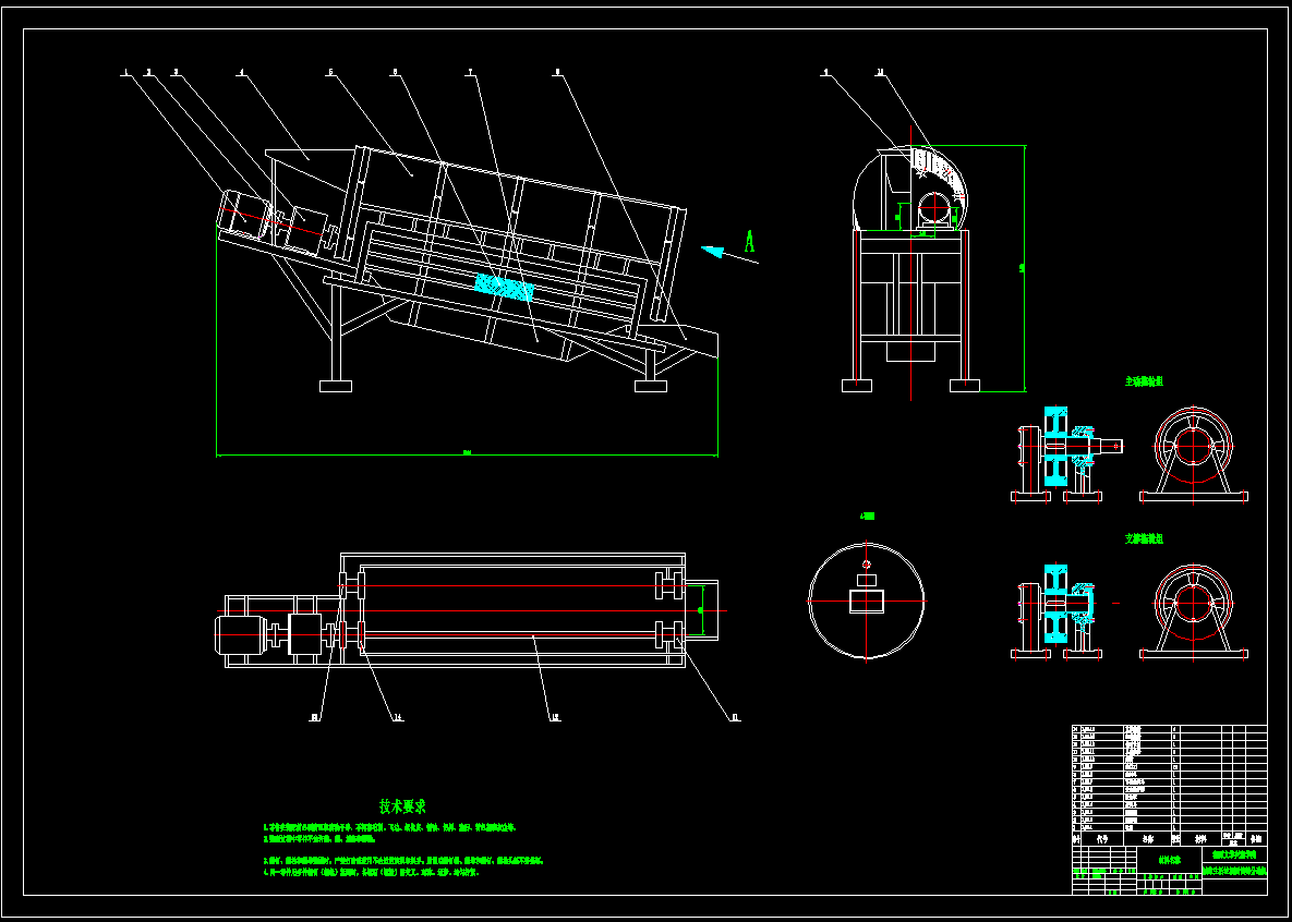 大型城市生活垃圾综合处理分选装置总体设计-垃圾分拣装置结构设计【含7张CAD图纸+说明书】