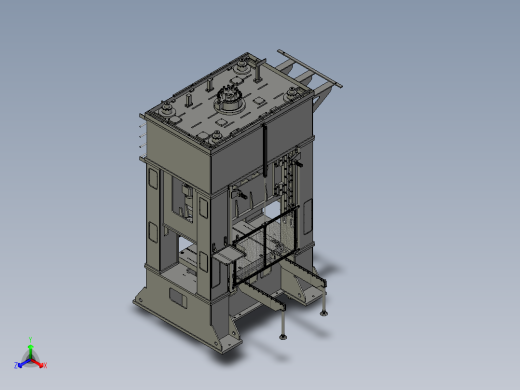 125吨液压油压冲孔冲型冲床后视缩略图