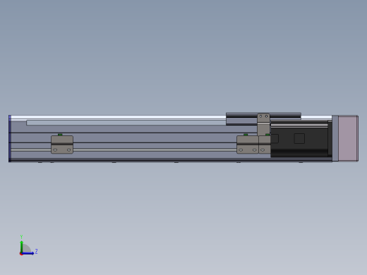 电动滑台模组SDM75右折模型 -（加长滑台）左视缩略图