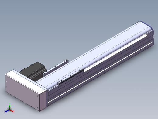 电动滑台模组SDM75右折模型 -（加长滑台）正等轴测缩略图