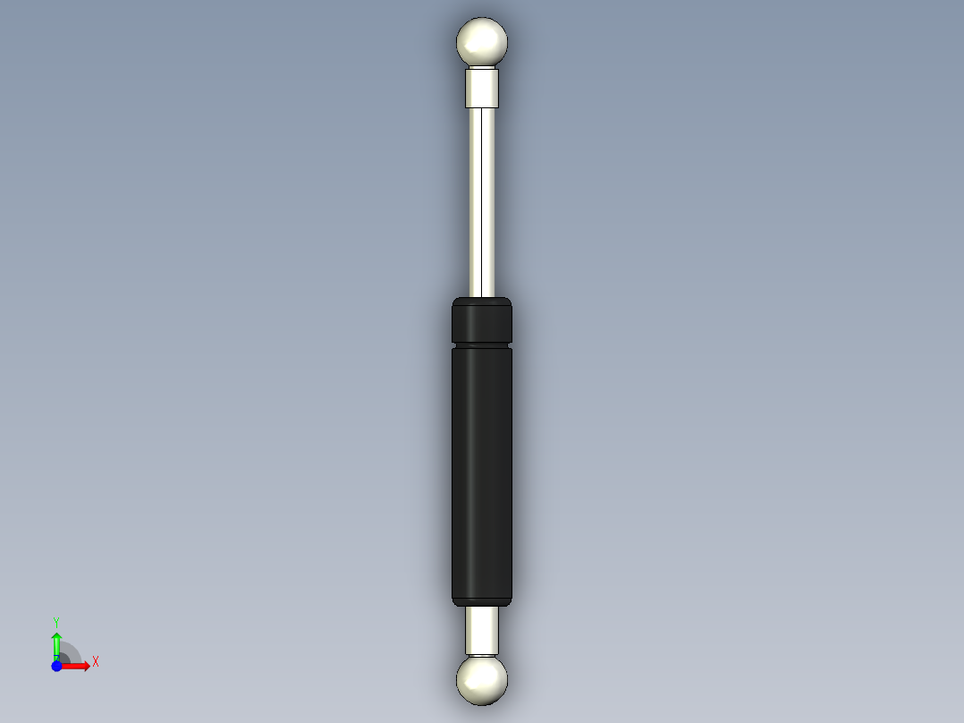 Q气压弹簧B310000006(25KG L260 和尚頭)前视图