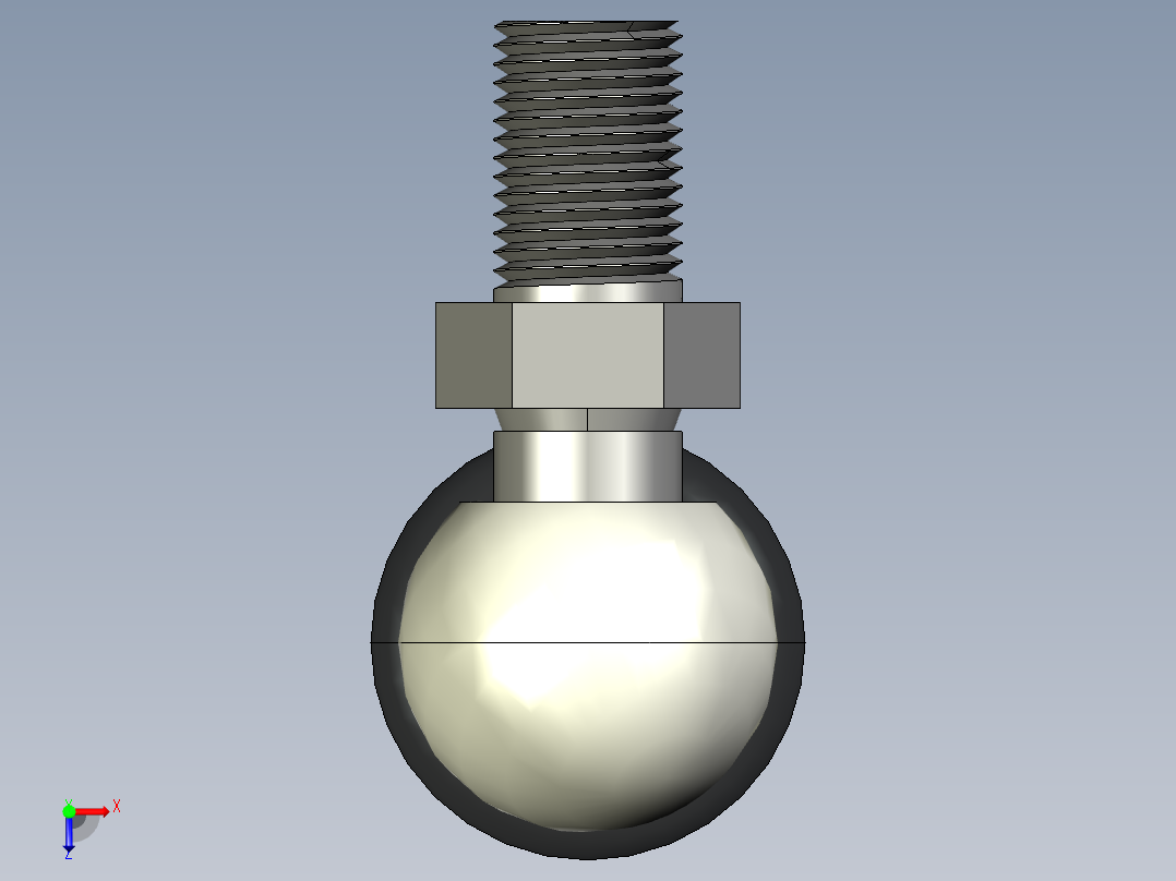 Q气压弹簧B310000006(25KG L260 和尚頭)俯视图
