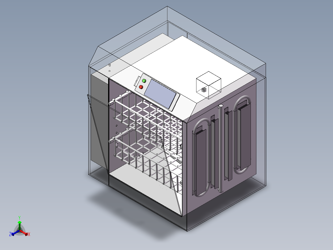 洗碗机(3)正等轴测图
