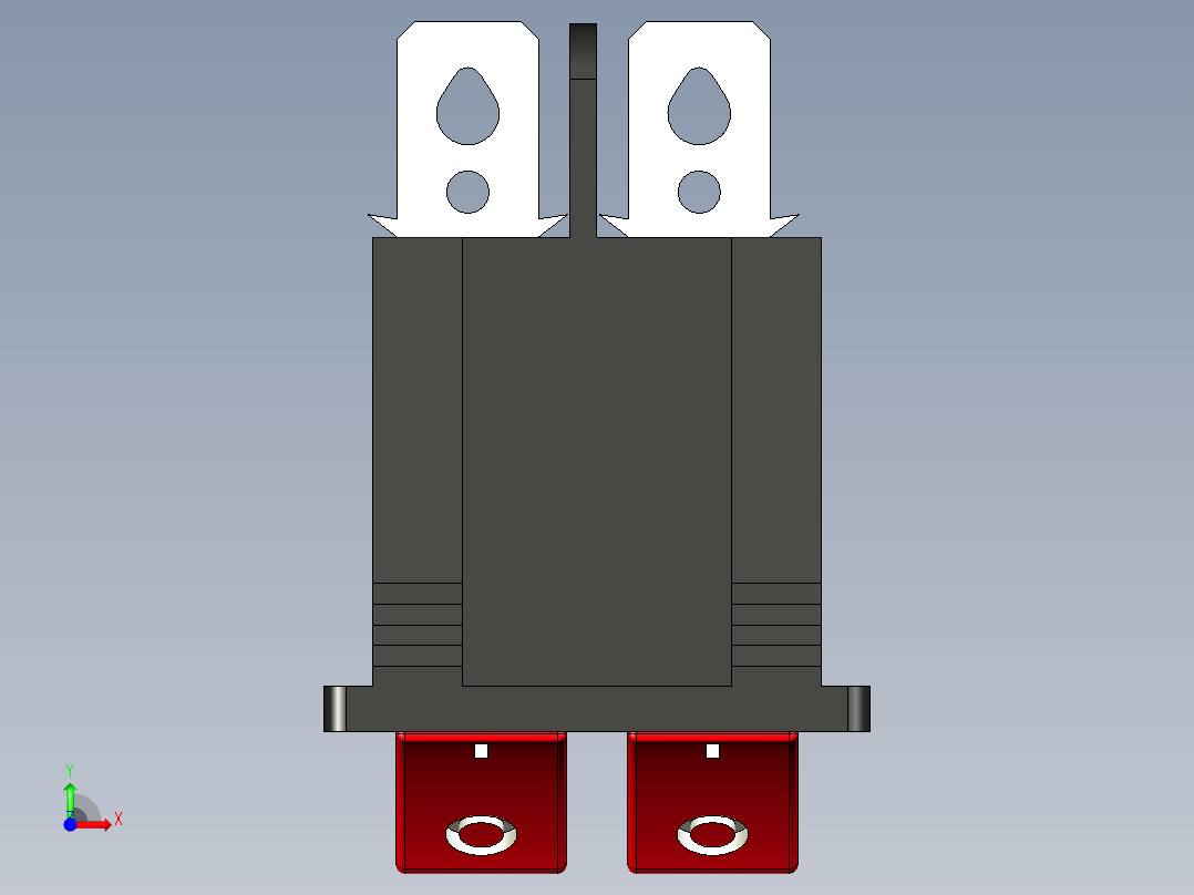 KCD4-2101N-C3-RG_6P开关三维模型前视图