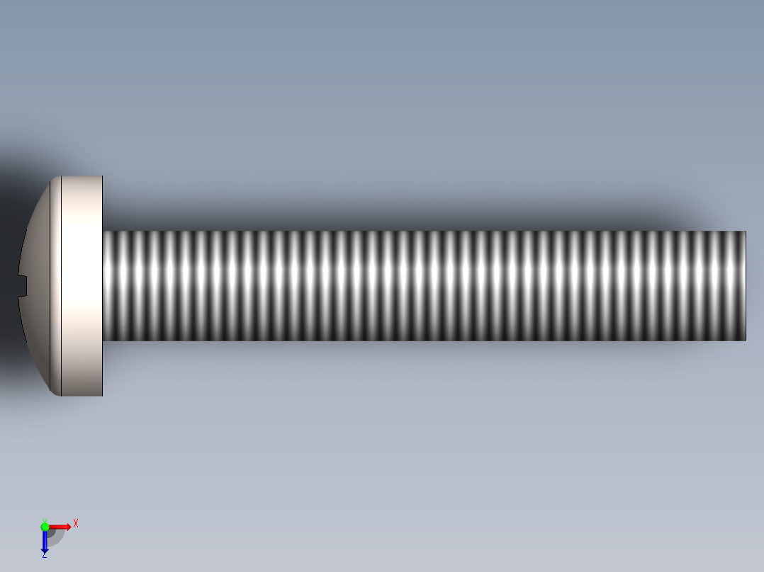螺丝 M6 十字盘头-M6x35 Screw head.SLDPRT俯视图