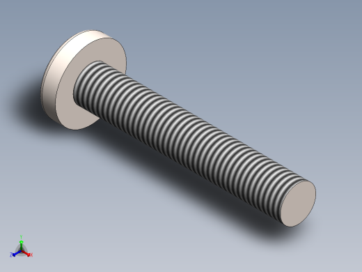 螺丝 M6 十字盘头-M6x35 Screw head.SLDPRT正等轴测缩略图