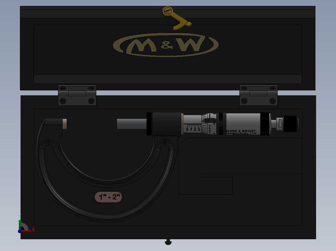 1-2英寸千分尺前视图