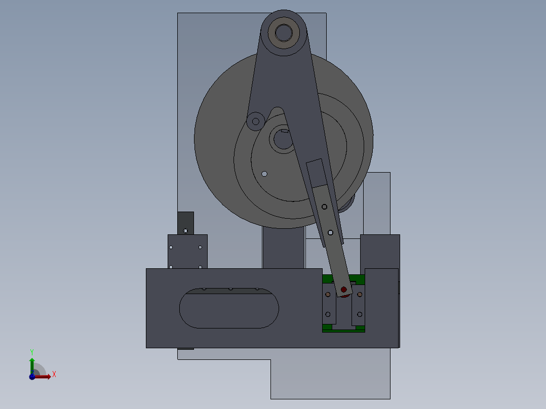 拾取和放置机构凸轮机构前视图