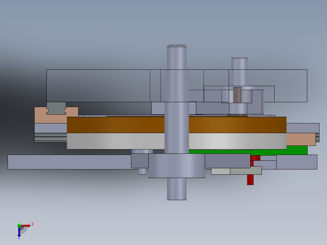 拾取和放置机构凸轮机构俯视图