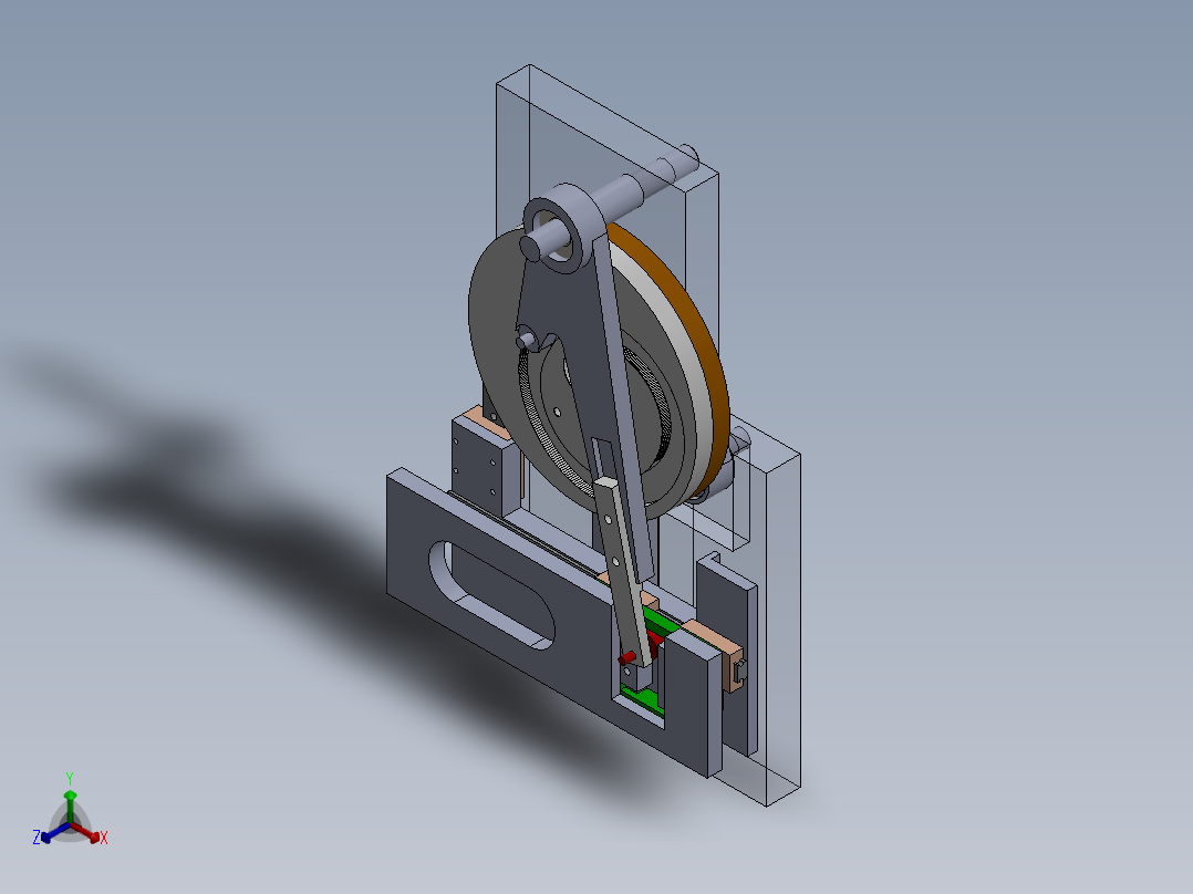 拾取和放置机构凸轮机构正等轴测图