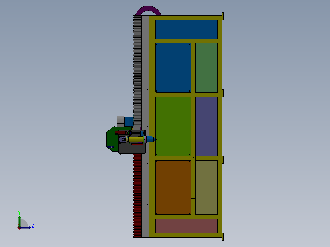 坐标激光打标焊接机sw17可编辑左视图