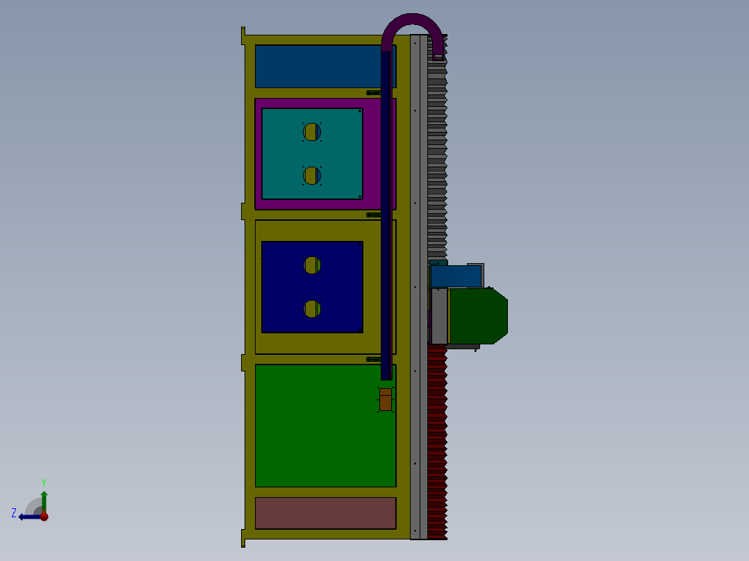 坐标激光打标焊接机sw17可编辑右视图
