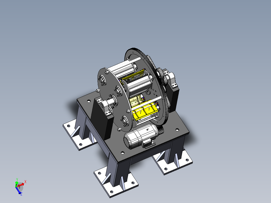 圆棒研磨机（sw18可编辑+工程图）