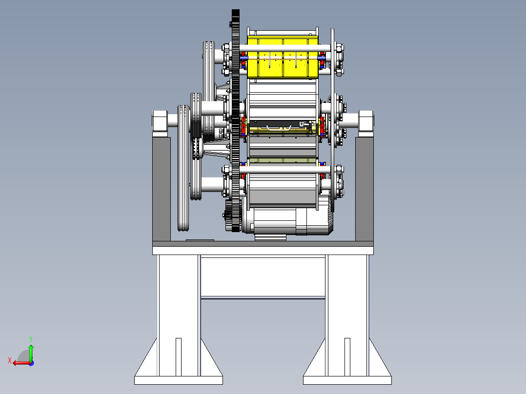 圆棒研磨机（sw18可编辑+工程图）后视图
