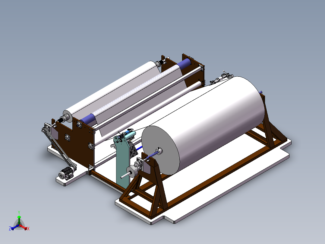 卷筒纸复合模切机sw18正等轴测图