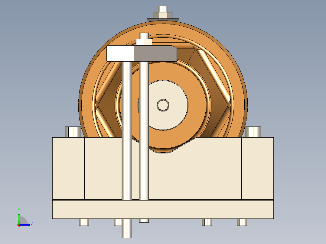 上工外接头夹具图左视图