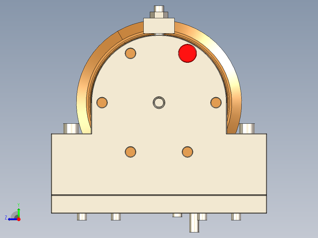 上工外接头夹具图右视图