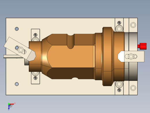 上工外接头夹具图俯视缩略图