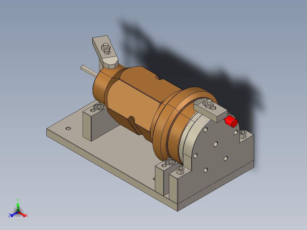 上工外接头夹具图正等轴测图