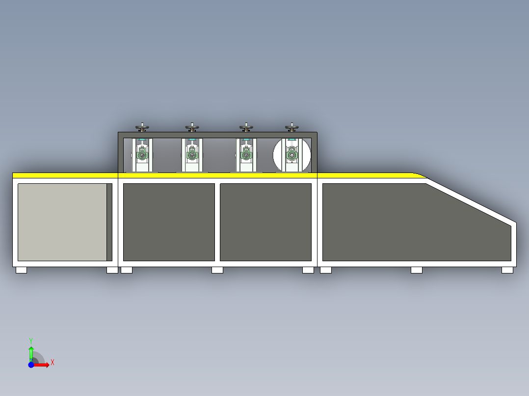 全自动压面切面机三维设计前视图