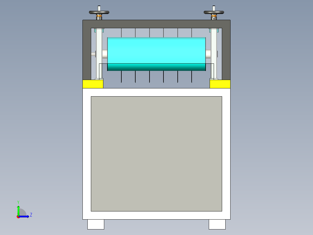 全自动压面切面机三维设计左视图
