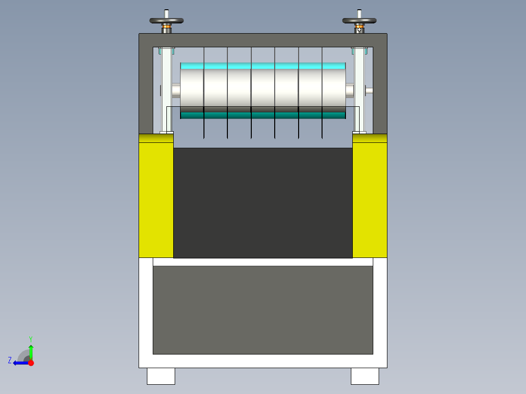 全自动压面切面机三维设计右视图
