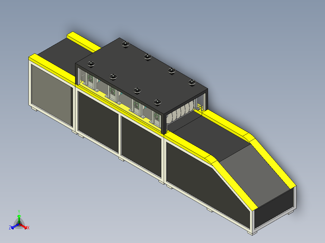 全自动压面切面机三维设计正等轴测图