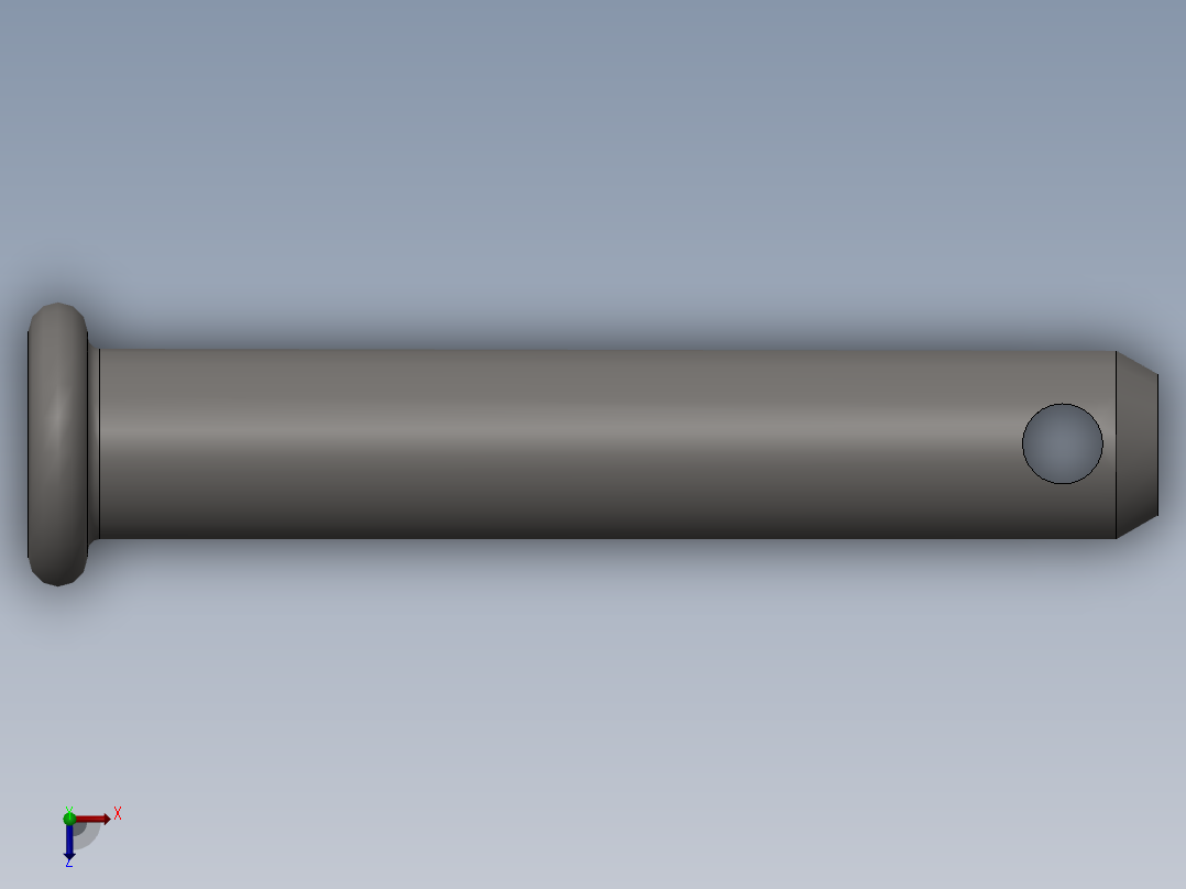 GB882-88 销轴B型8×45俯视图