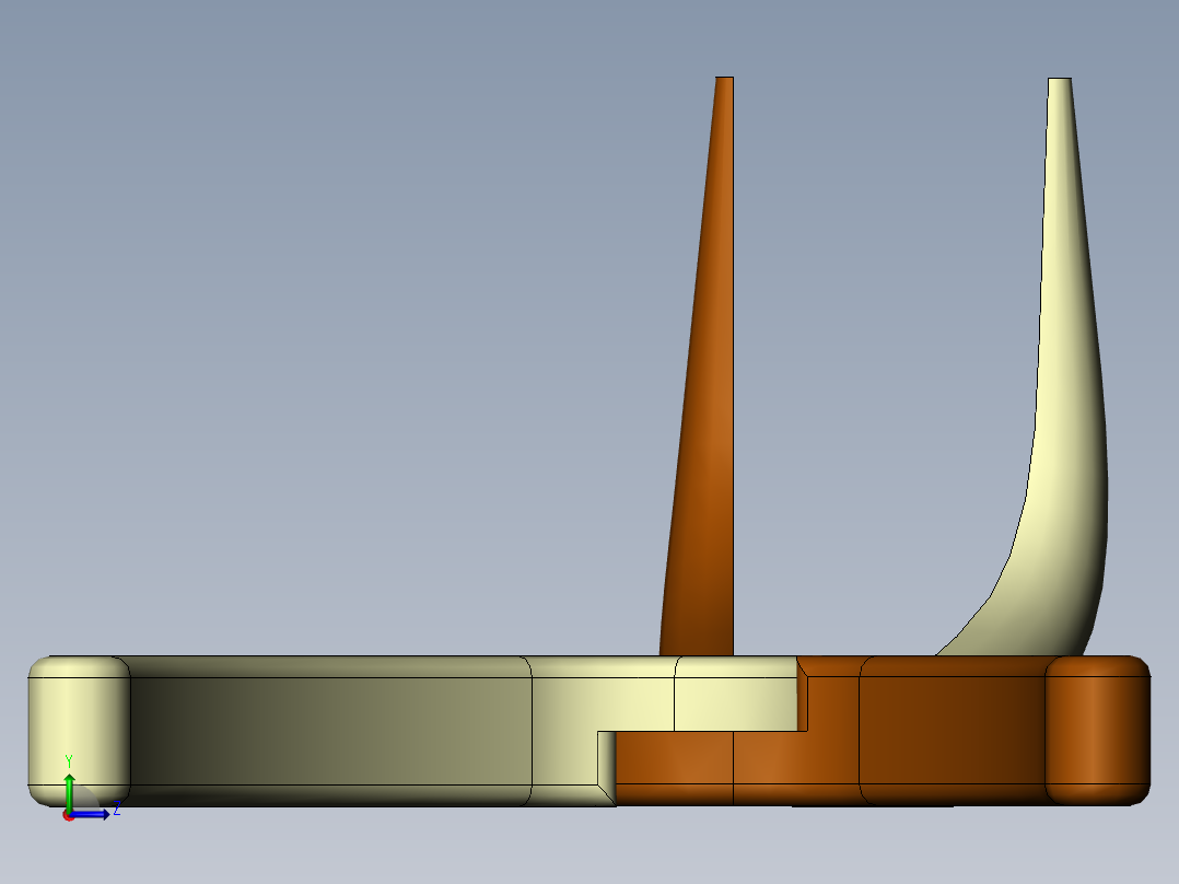 90度高品质弯嘴钳左视图