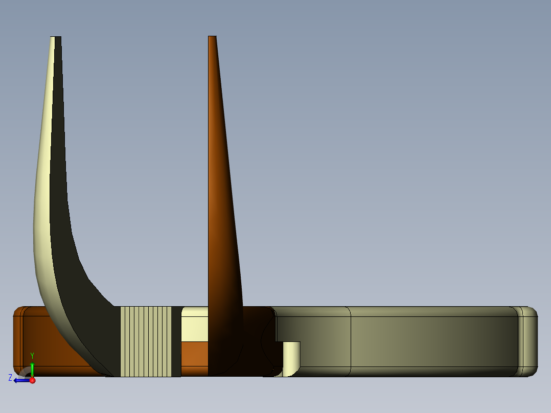 90度高品质弯嘴钳右视图