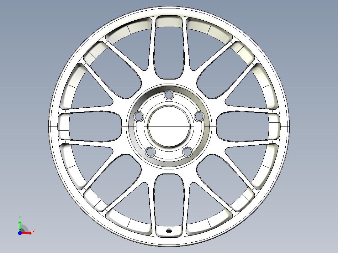 轮毂、轮胎(124)前视图