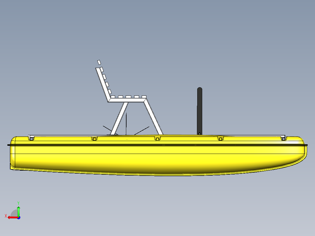 B2004684-脚踏双体船后视图