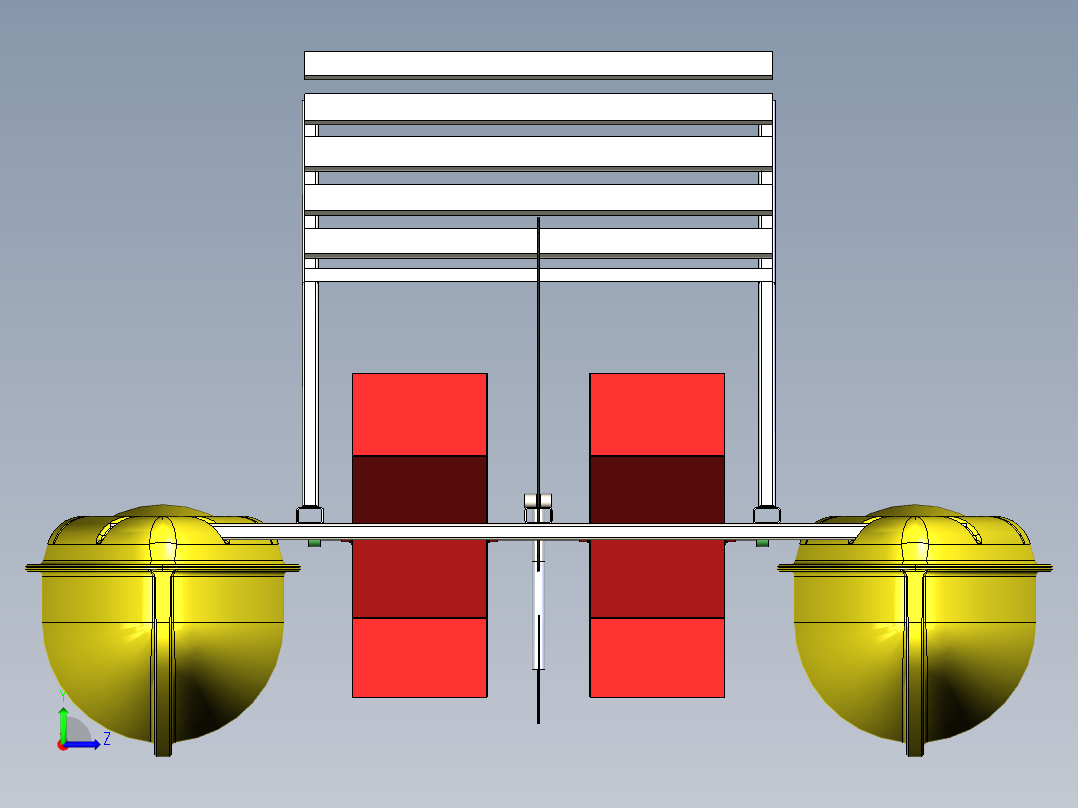 B2004684-脚踏双体船左视图