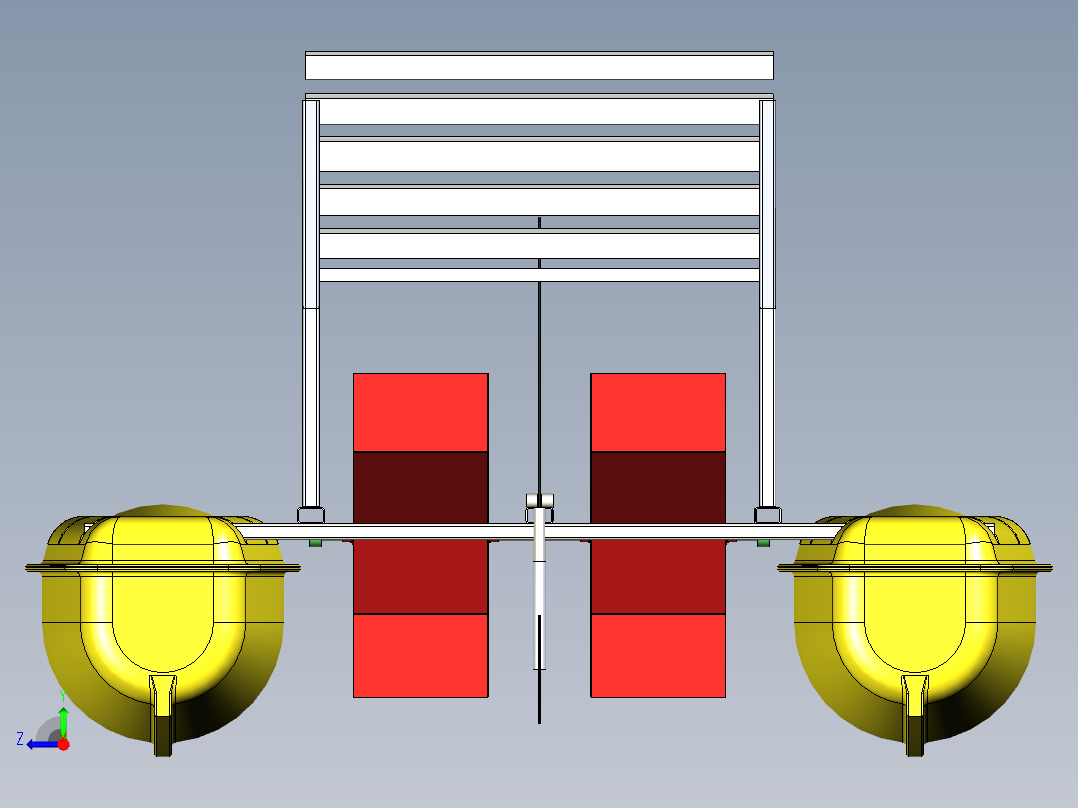 B2004684-脚踏双体船右视图