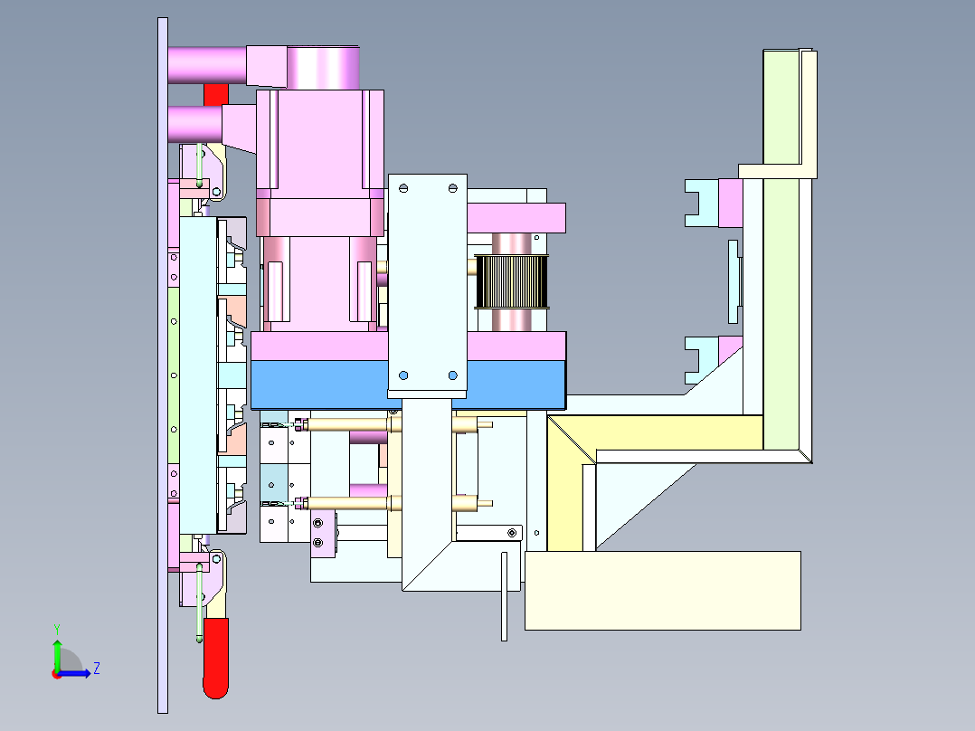 ZP-6940 电路板元件自动植针机左视图