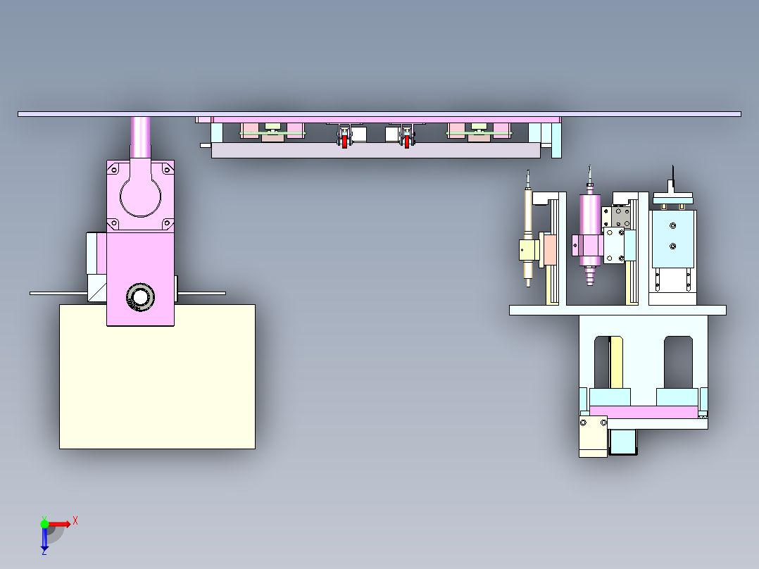 ZP-6940 电路板元件自动植针机俯视图