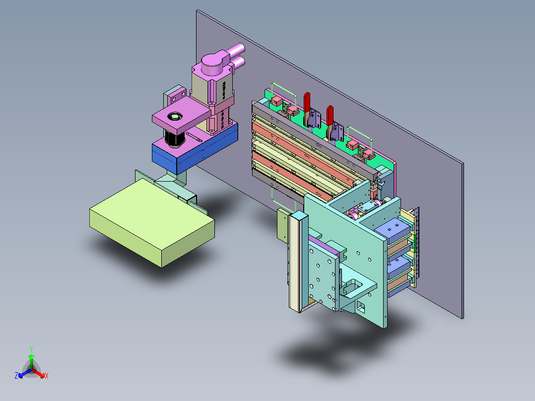 ZP-6940 电路板元件自动植针机正等轴测图