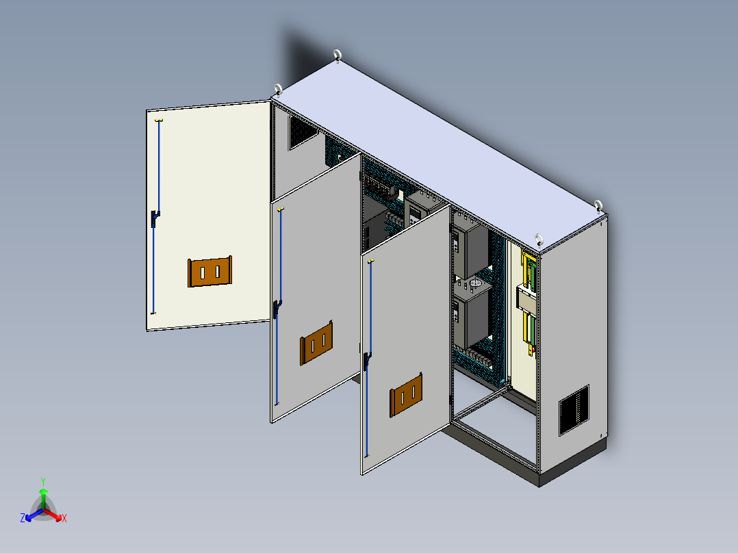 三柜组装变频器软启动双电源控制柜 56409