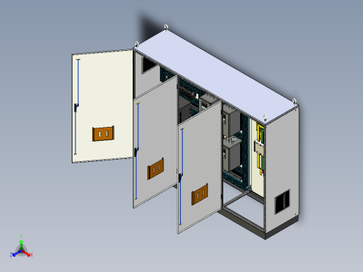 三柜组装变频器软启动双电源控制柜 56409