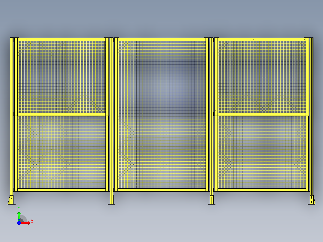 机械防护栏前视图