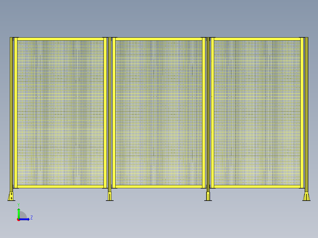 机械防护栏左视图