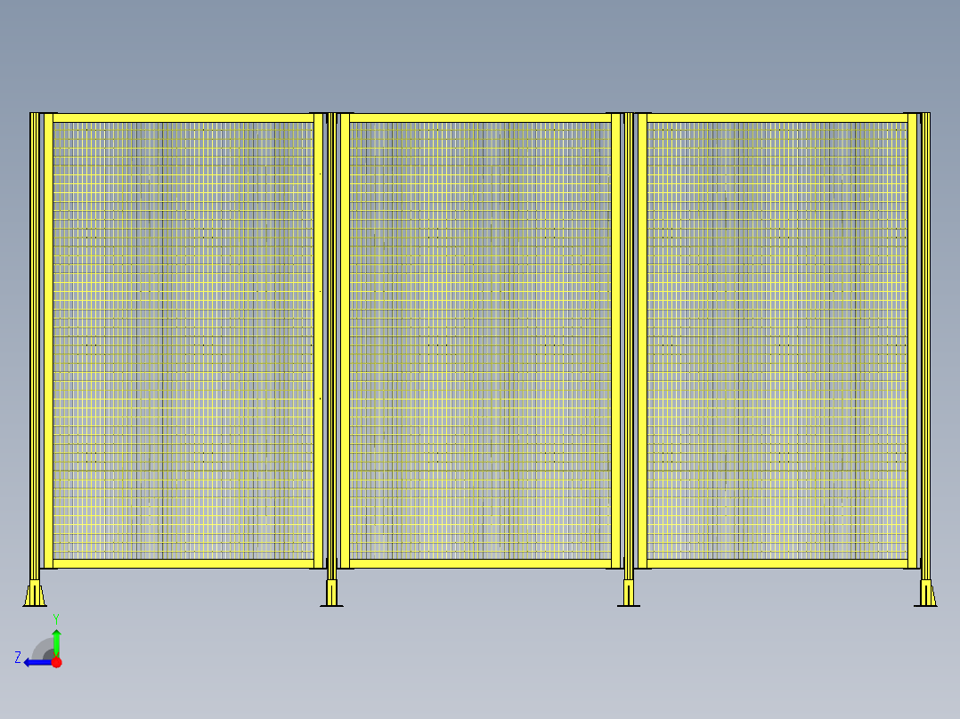 机械防护栏右视图