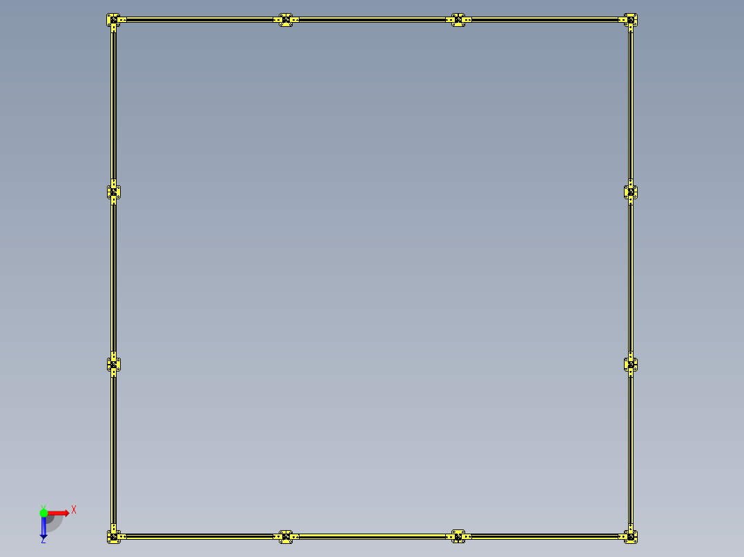 机械防护栏俯视图